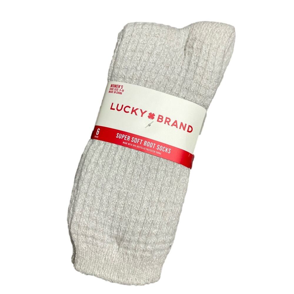 Lucky Brand Women's Boot Socks 6 pair Black NEW - Picture 5 of 7